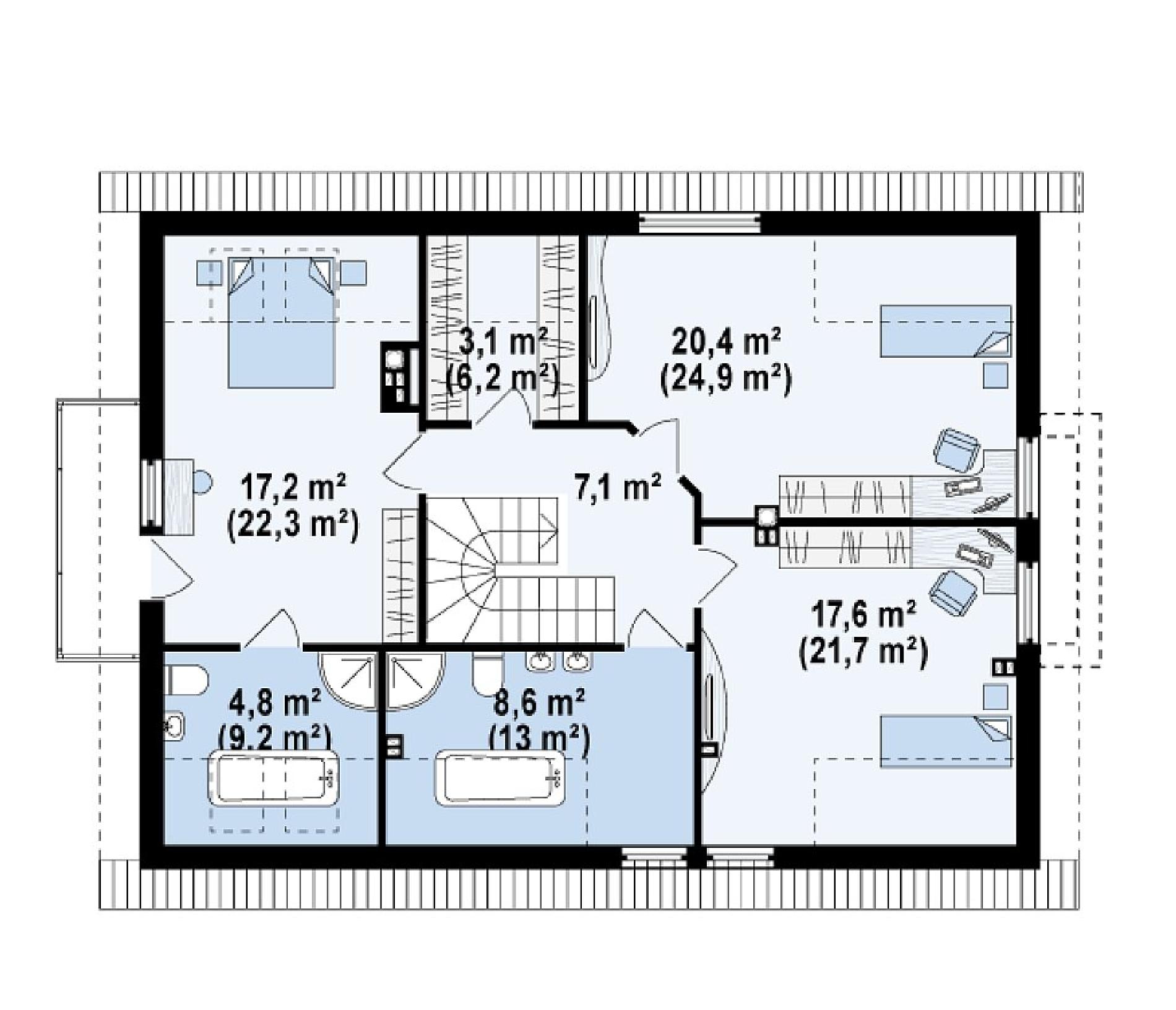 Планировка проекта дома №z236 Z236_rzut2.png