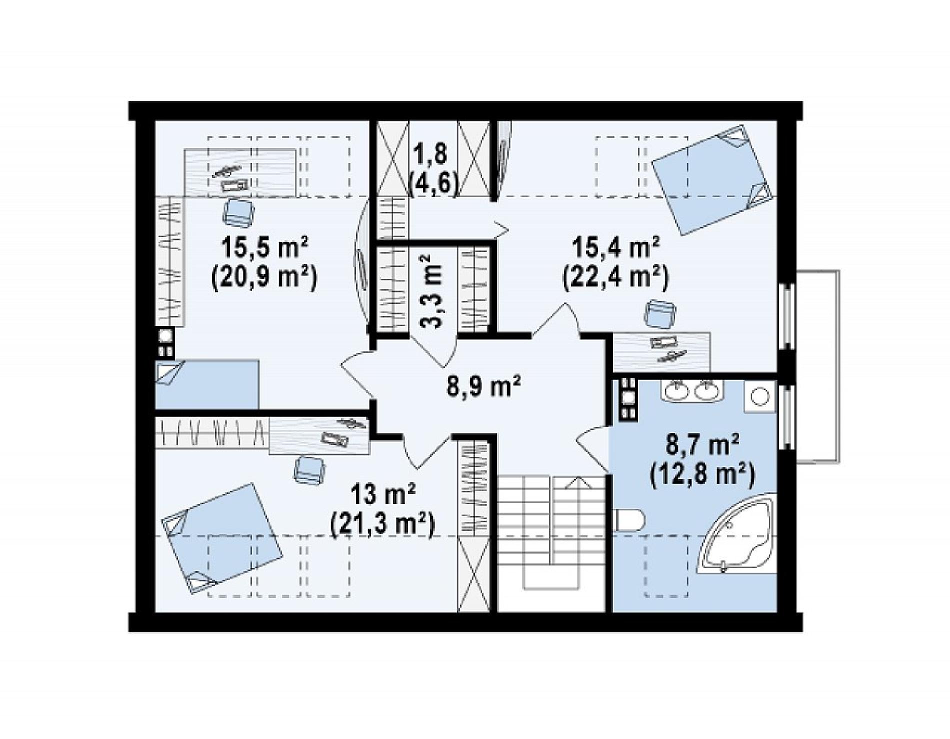 Планировка проекта дома №z237 Z237_rzut2.png