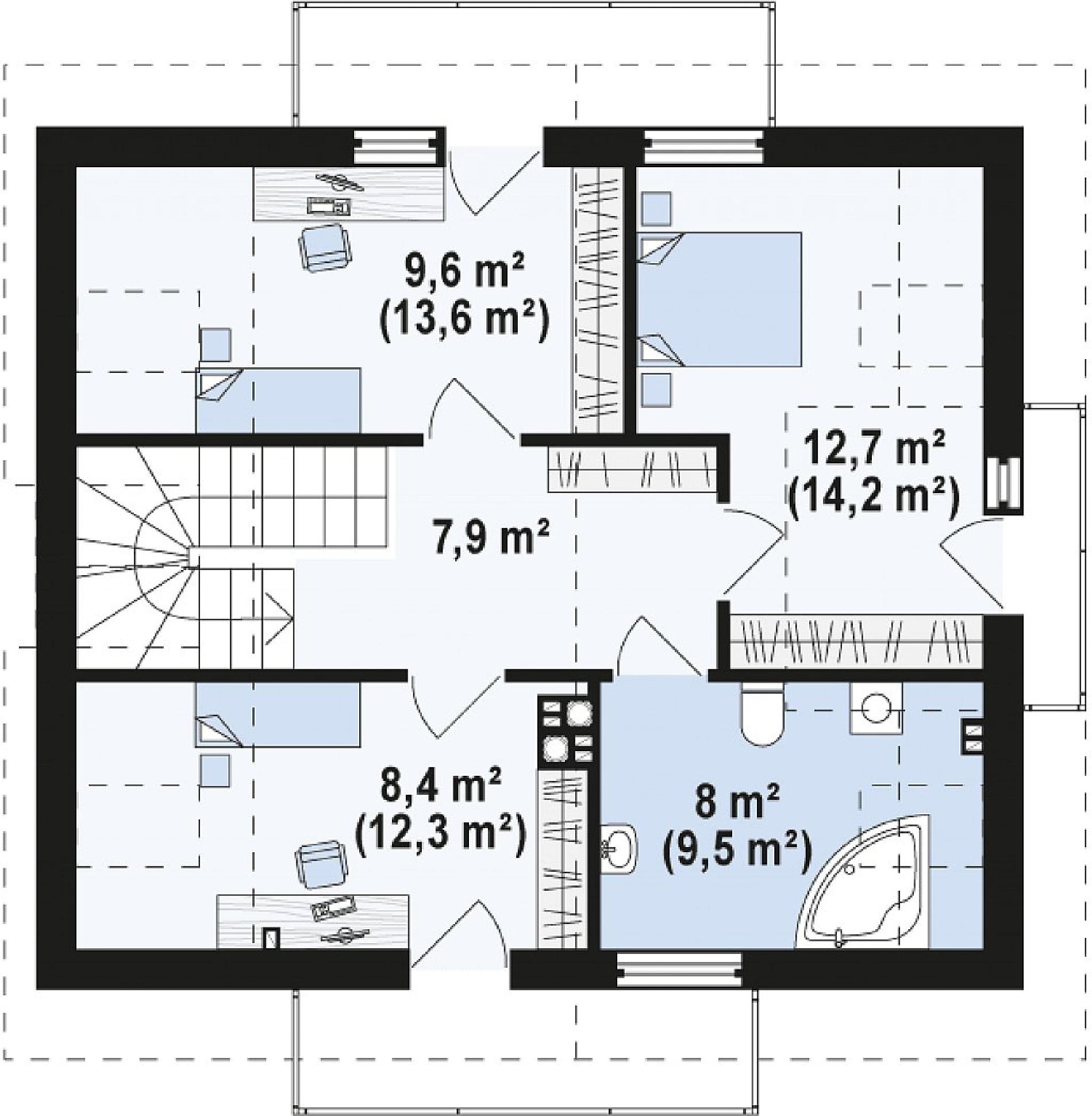 Планировка проекта дома №z245 Z245_rzut2.png