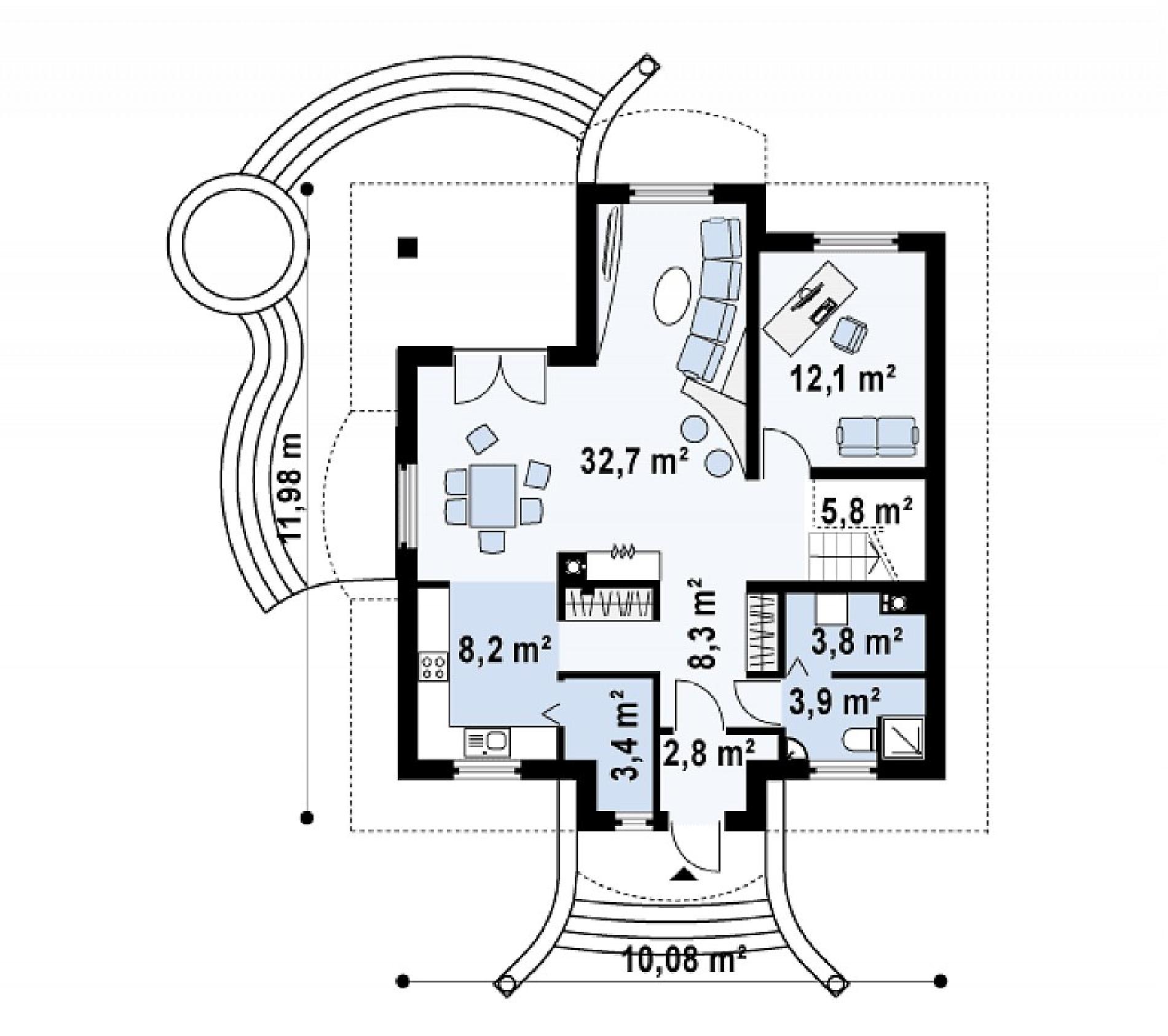 Планировка проекта дома №z27 Z27_rzut1.png