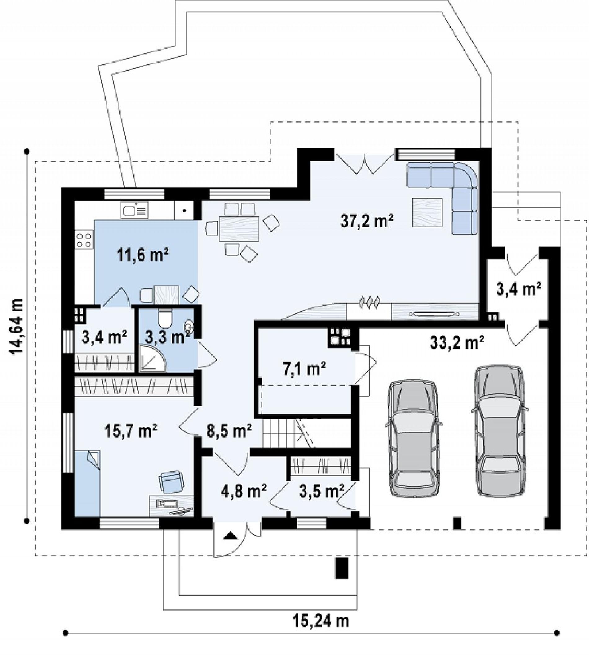 Планировка проекта дома №z272 Z272_rzut1.png