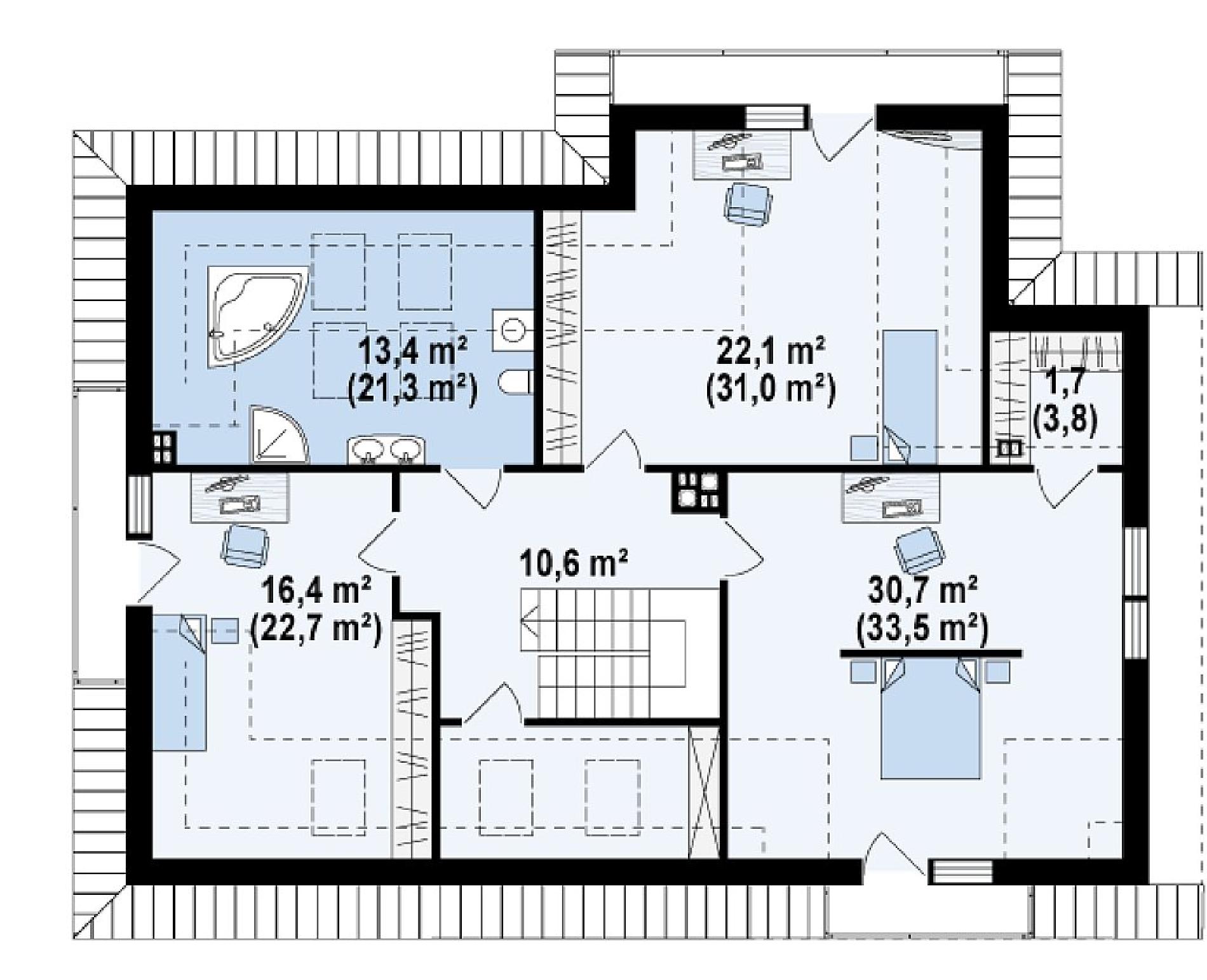 Планировка проекта дома №z272 Z272_rzut2.png