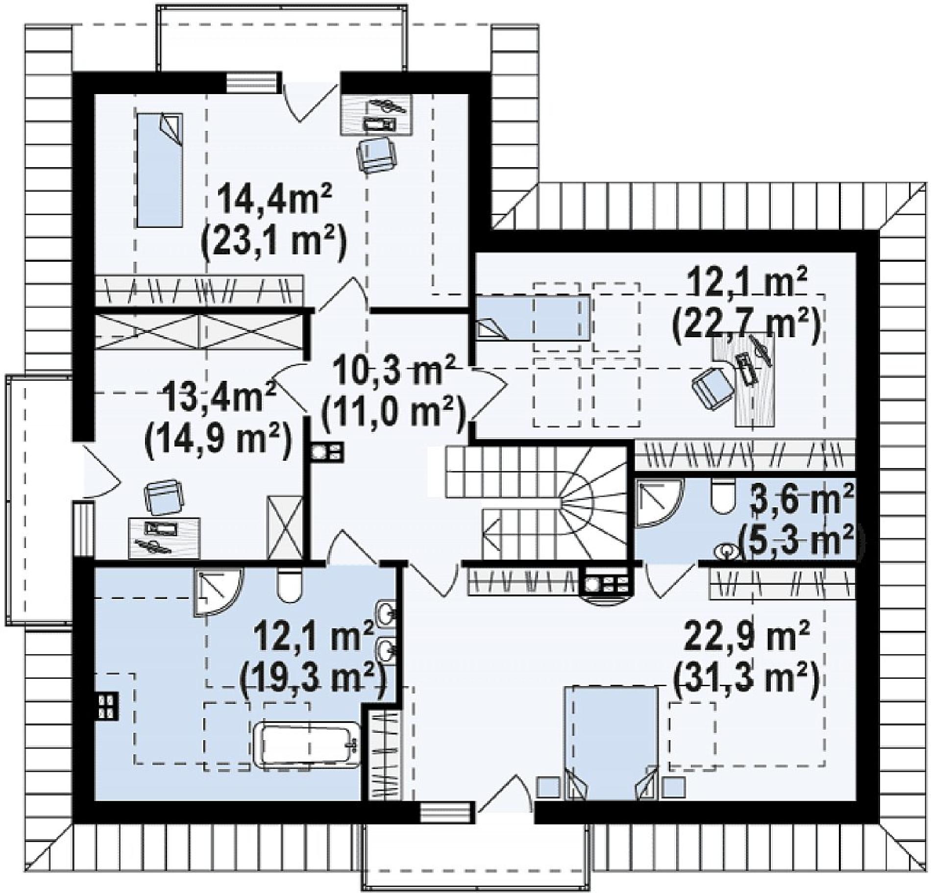 Планировка проекта дома №z275 Z275_rzut2.png