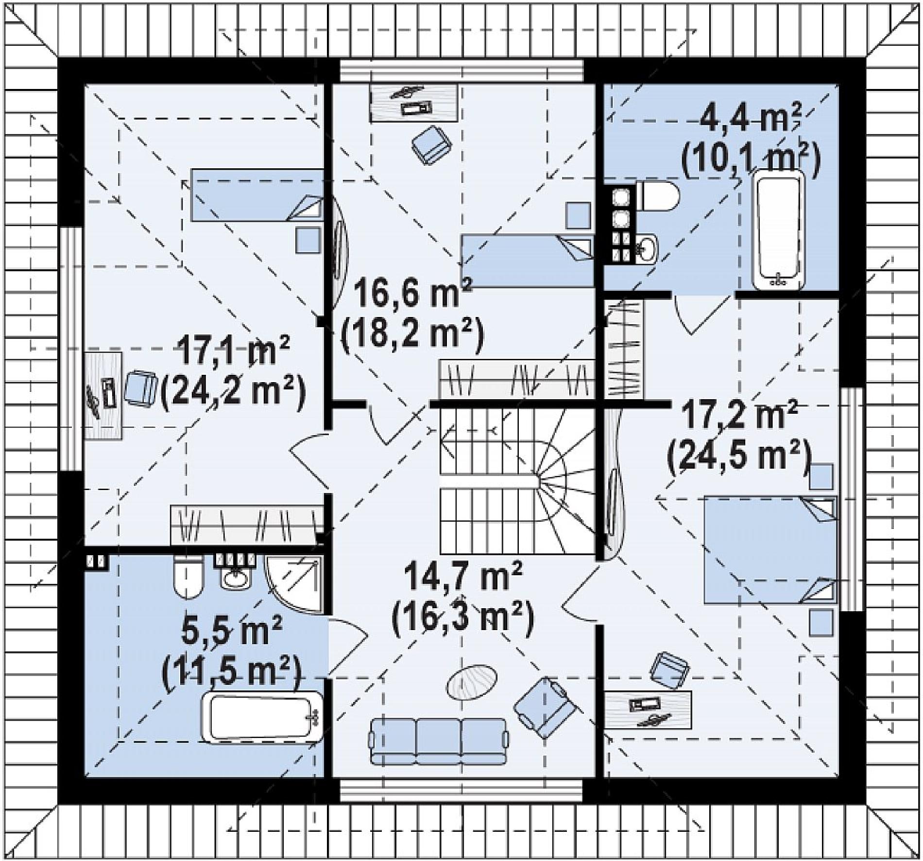 Планировка проекта дома №z278 Z278_rzut2.png