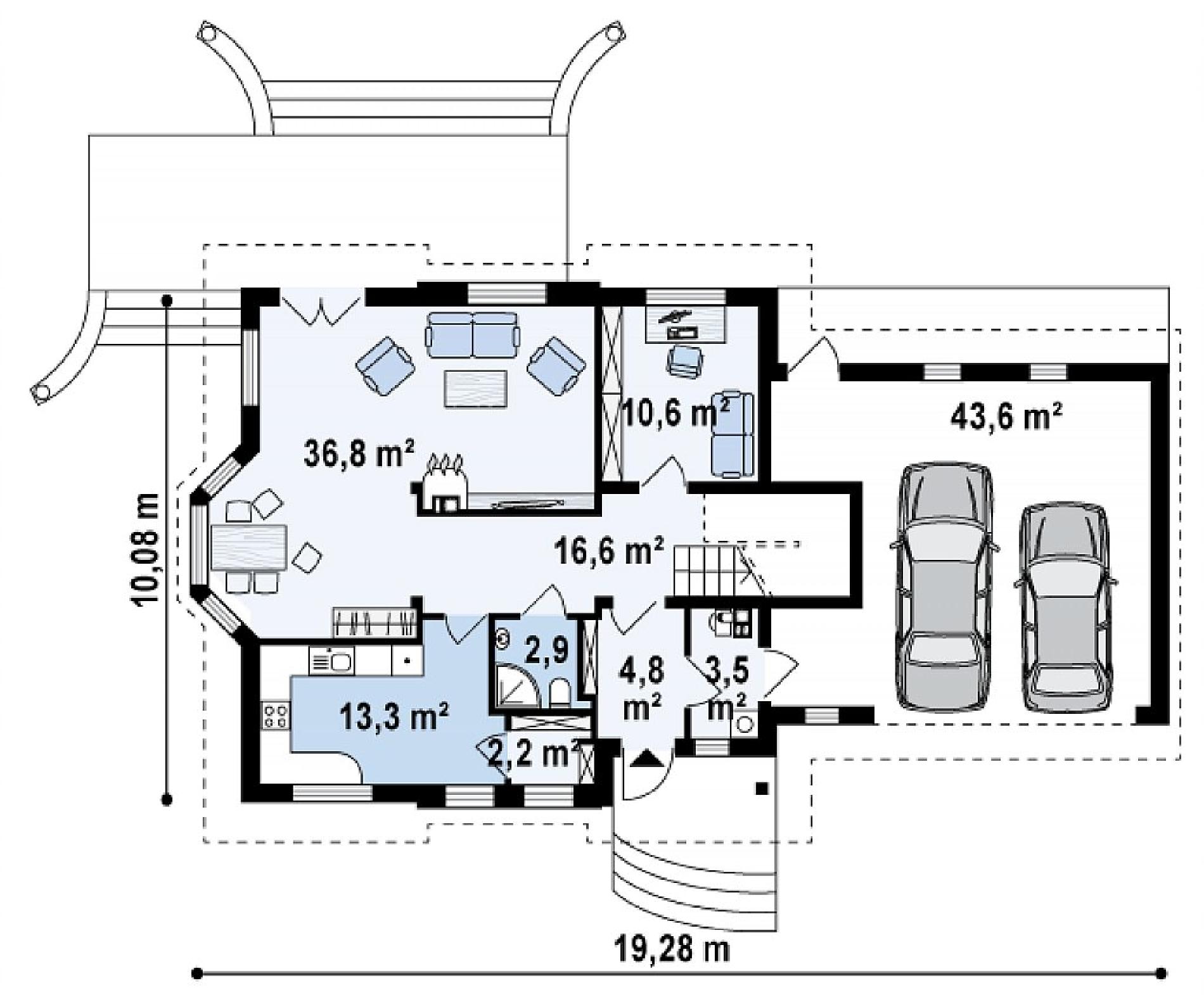 Планировка проекта дома №z28 l gp2 Z28_L_GP2_rzut1.png