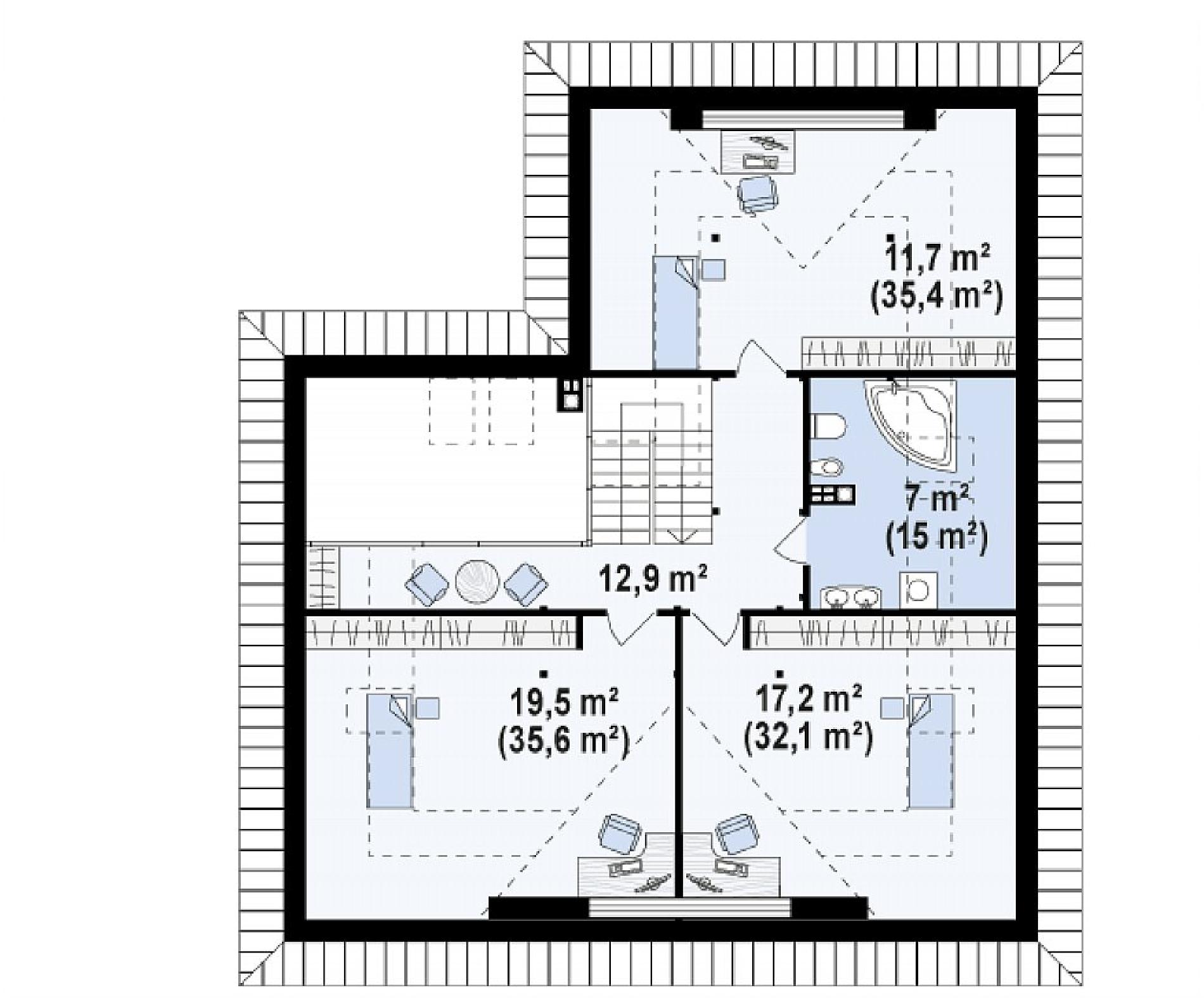 Планировка проекта дома №z306 Z306_rzut2.png