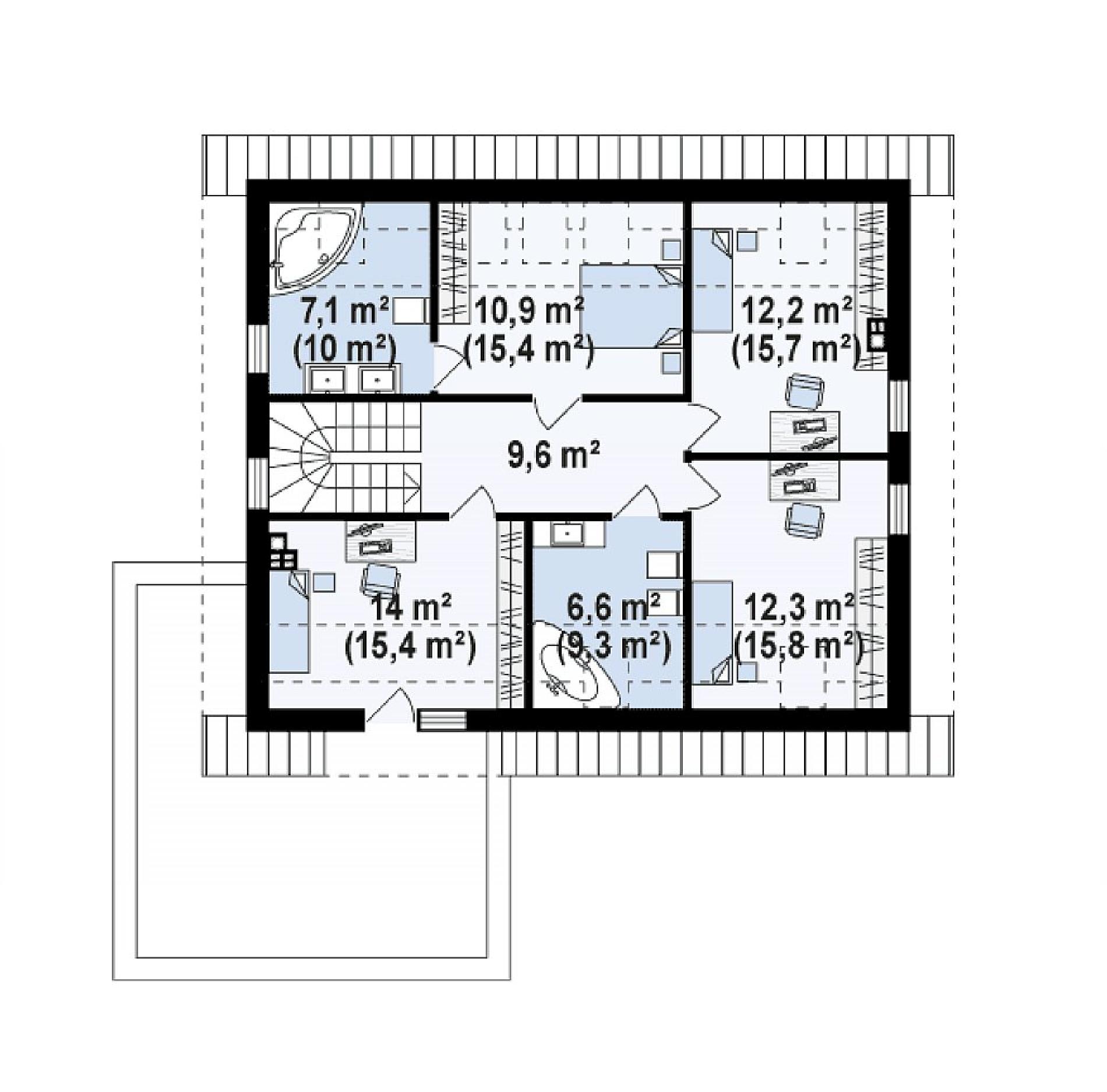 Планировка проекта дома №z320 Z320_rzut2.png