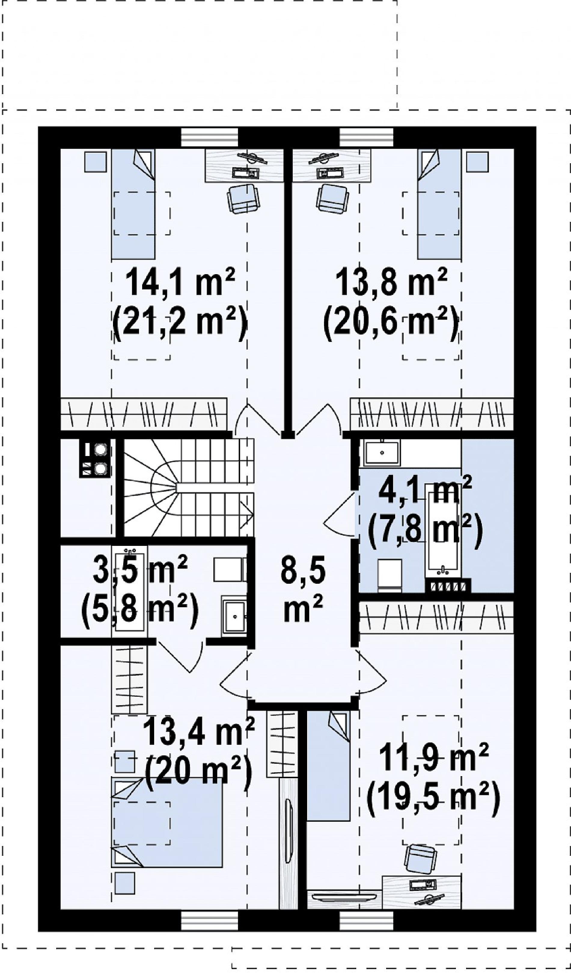 Планировка проекта дома №z324 Z324_rzut2.png