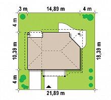 Планировка проекта дома №z56 a Z56_A_dzialka_png.jpg