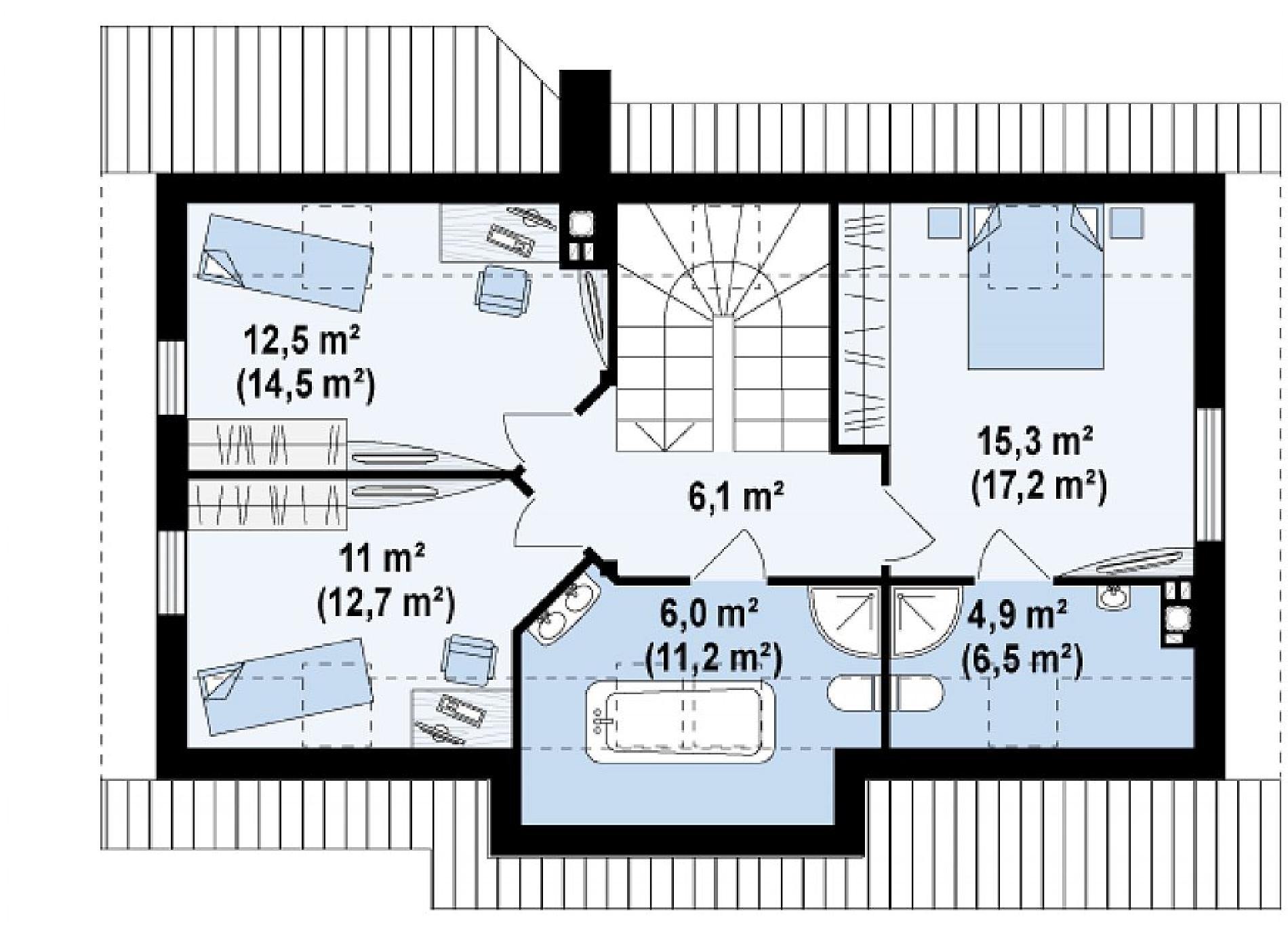 Планировка проекта дома №z79 Z79_rzut2.png