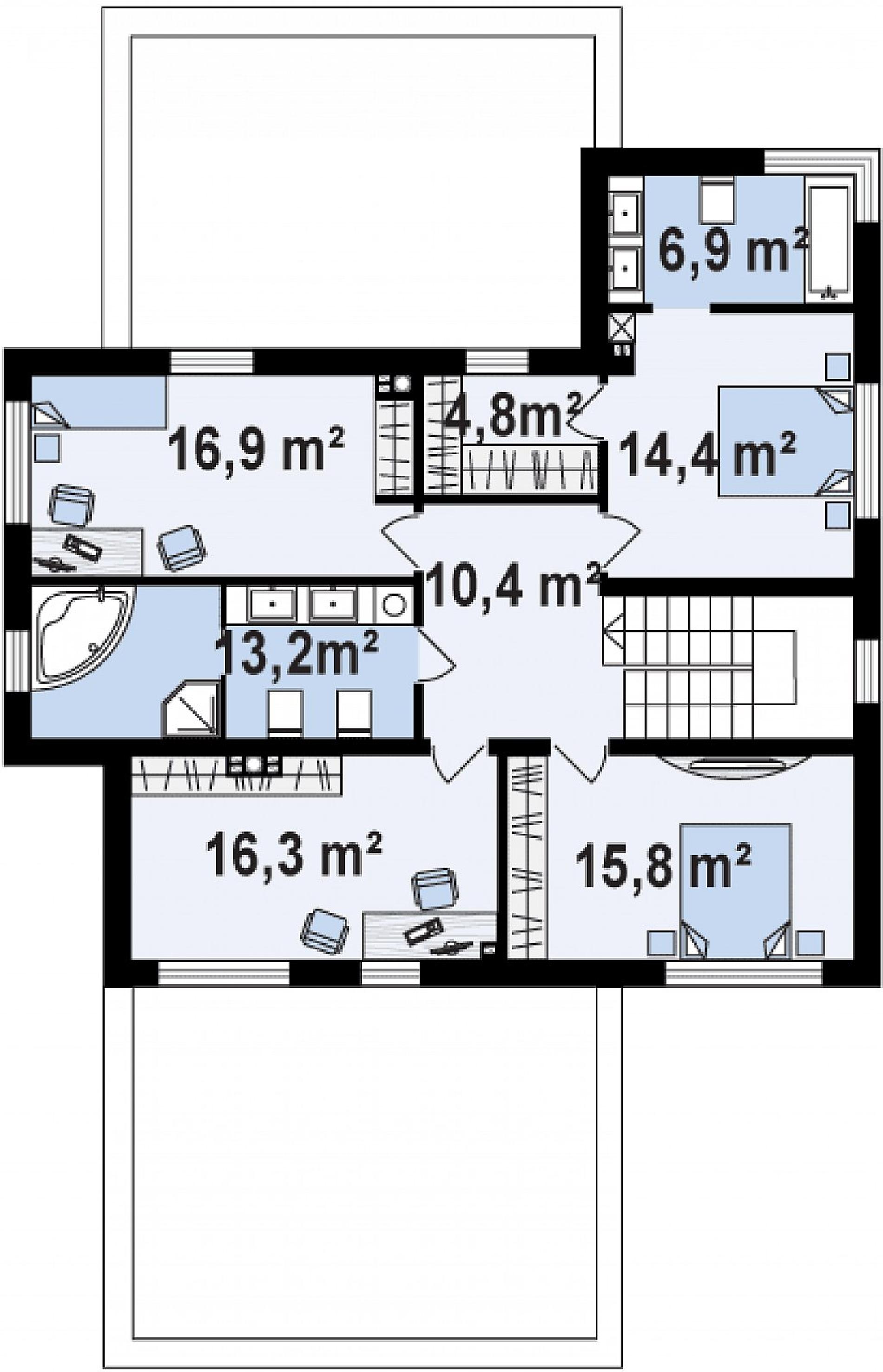 Планировка проекта дома №zx112 Zx112_rzut2.png