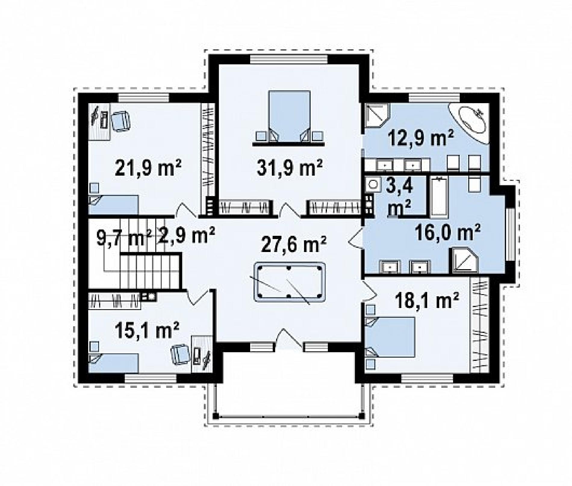 Планировка проекта дома №zx113 ZX113_p2.jpg