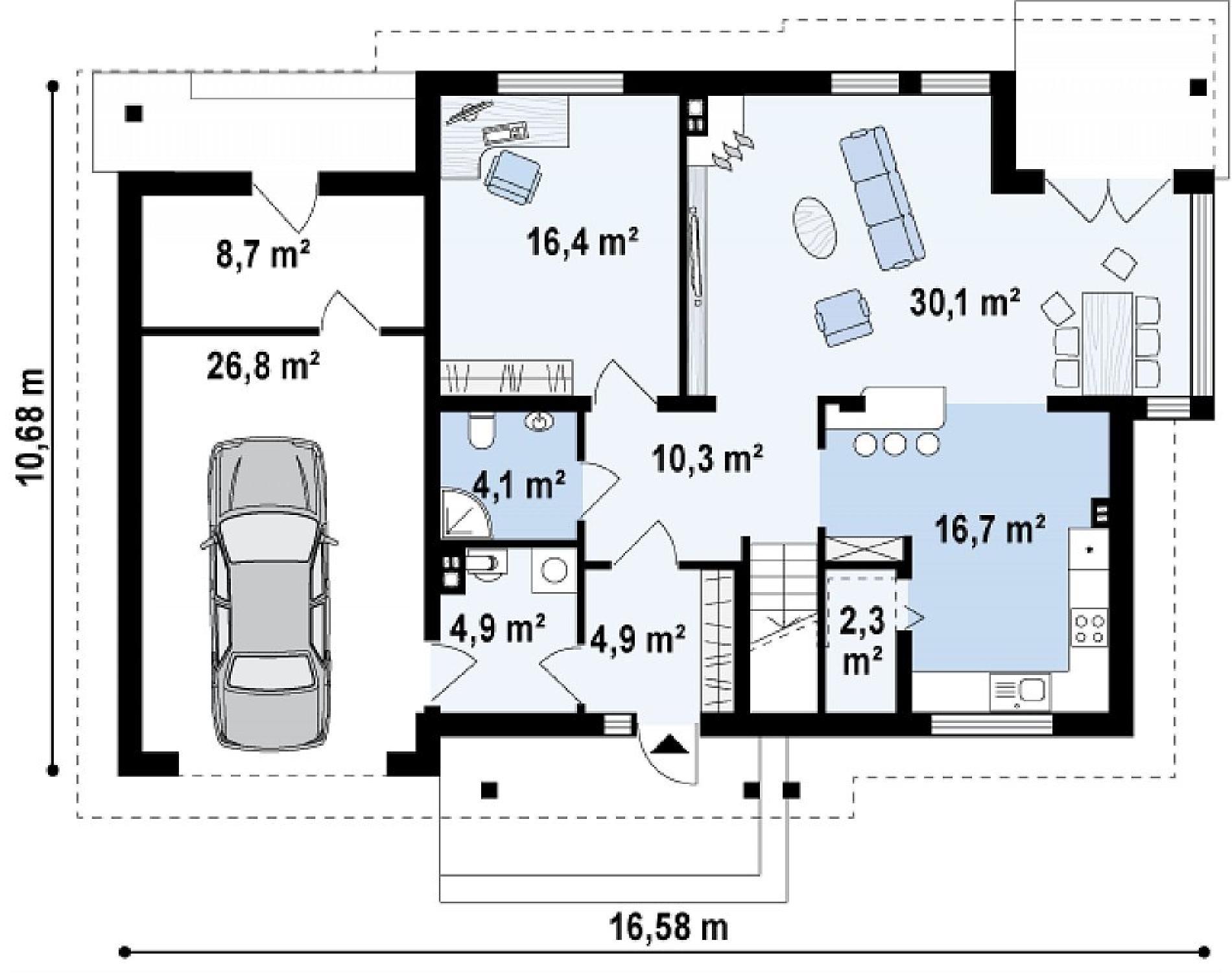 Планировка проекта дома №zx12 Zx12_rzut1.png