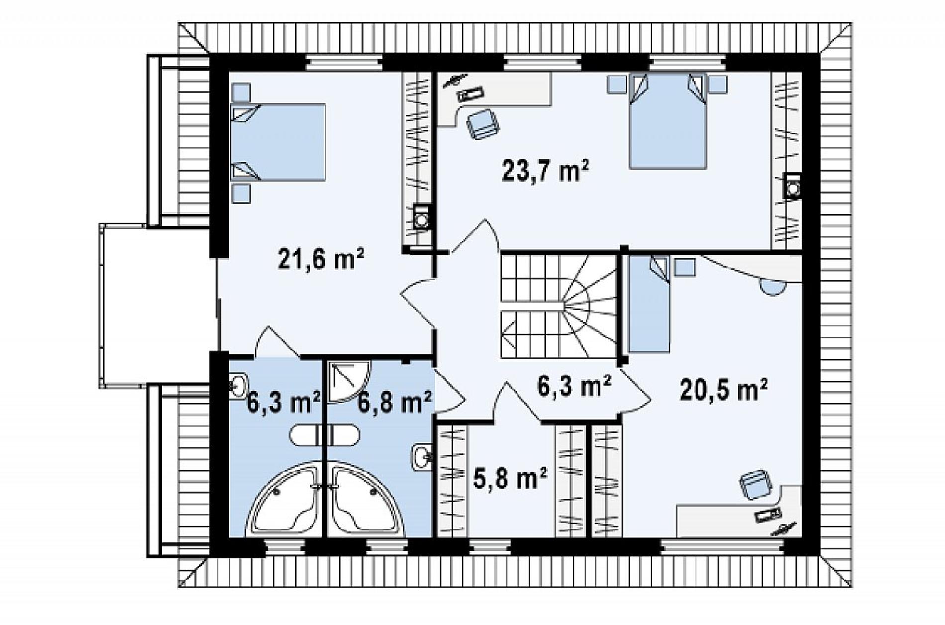 Планировка проекта дома №zx29 Zx29_rzut2.png