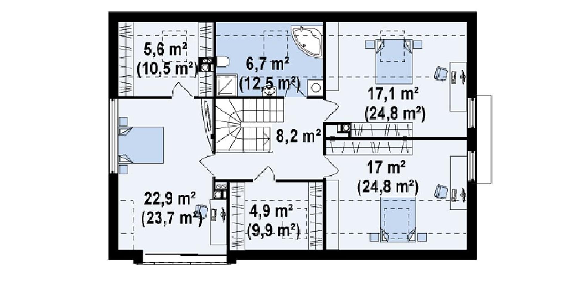 Планировка проекта дома №zx36 a Zx36_A_rzut2.png